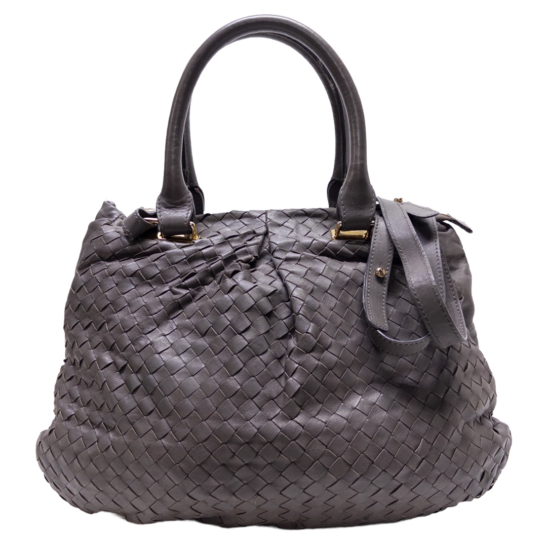 Suarez NYC  Woven Leather Shoulder Bag