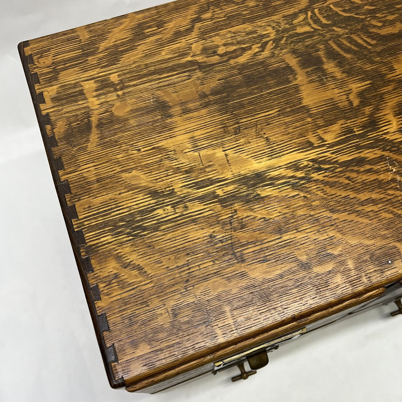 Antique Quarter-Sawn Oak Four Drawer File Chest