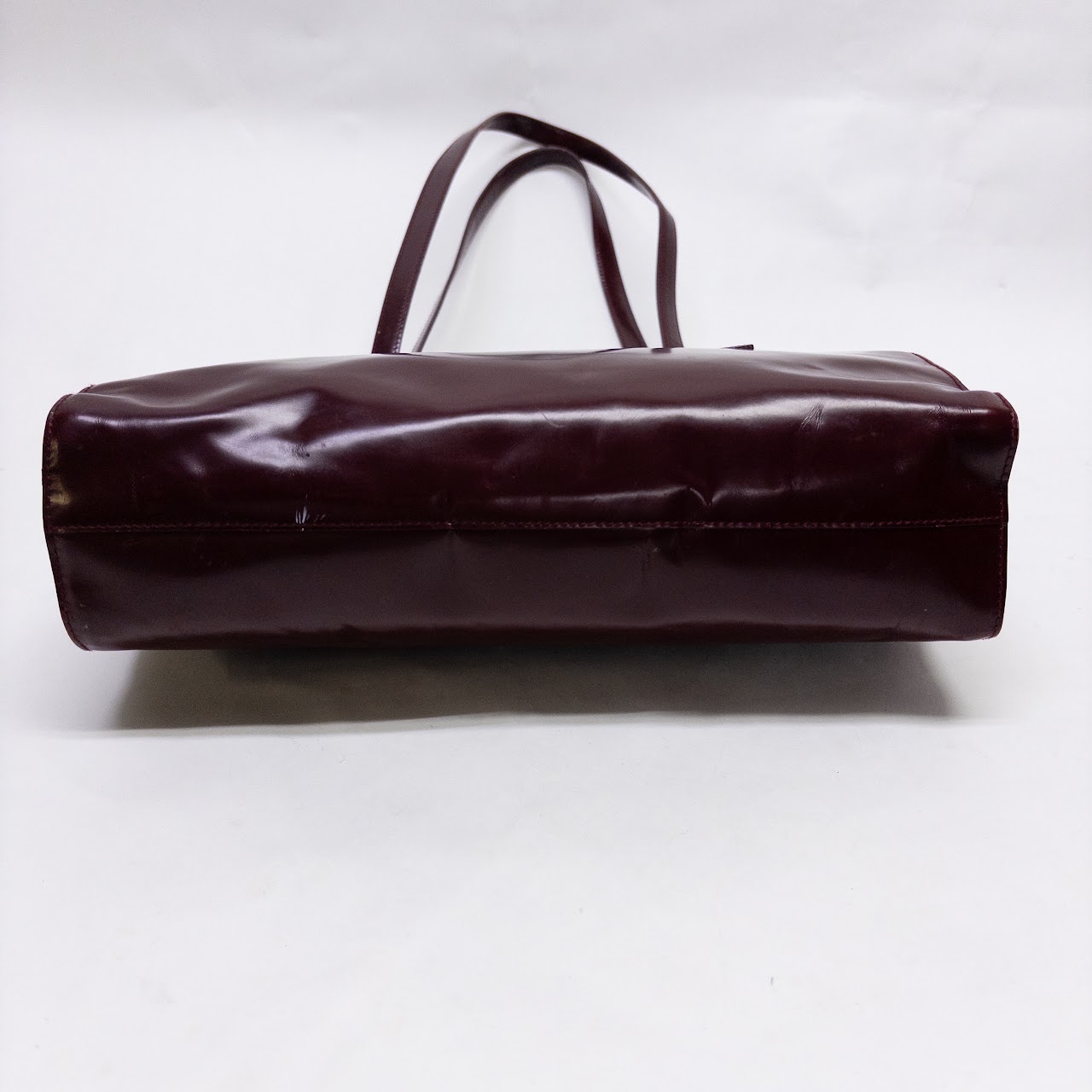 Prada Spazzolato Polished Leather Frame Bag