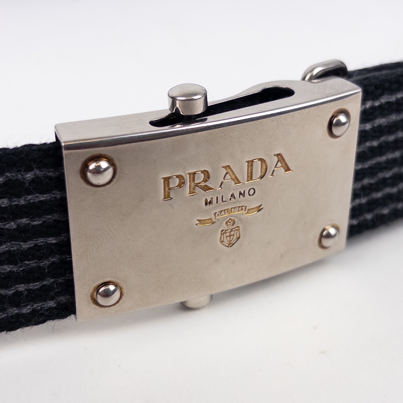 Prada Wool Blend Slide Belt