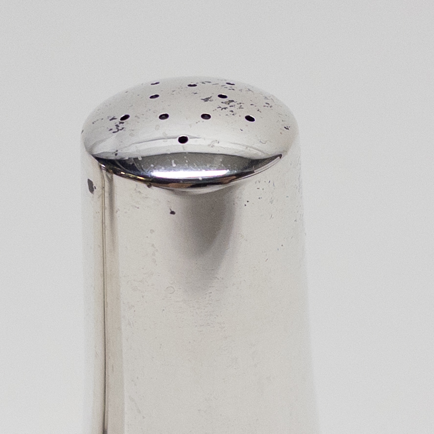 Sterling Silver Modernist Salt and Pepper Shakers