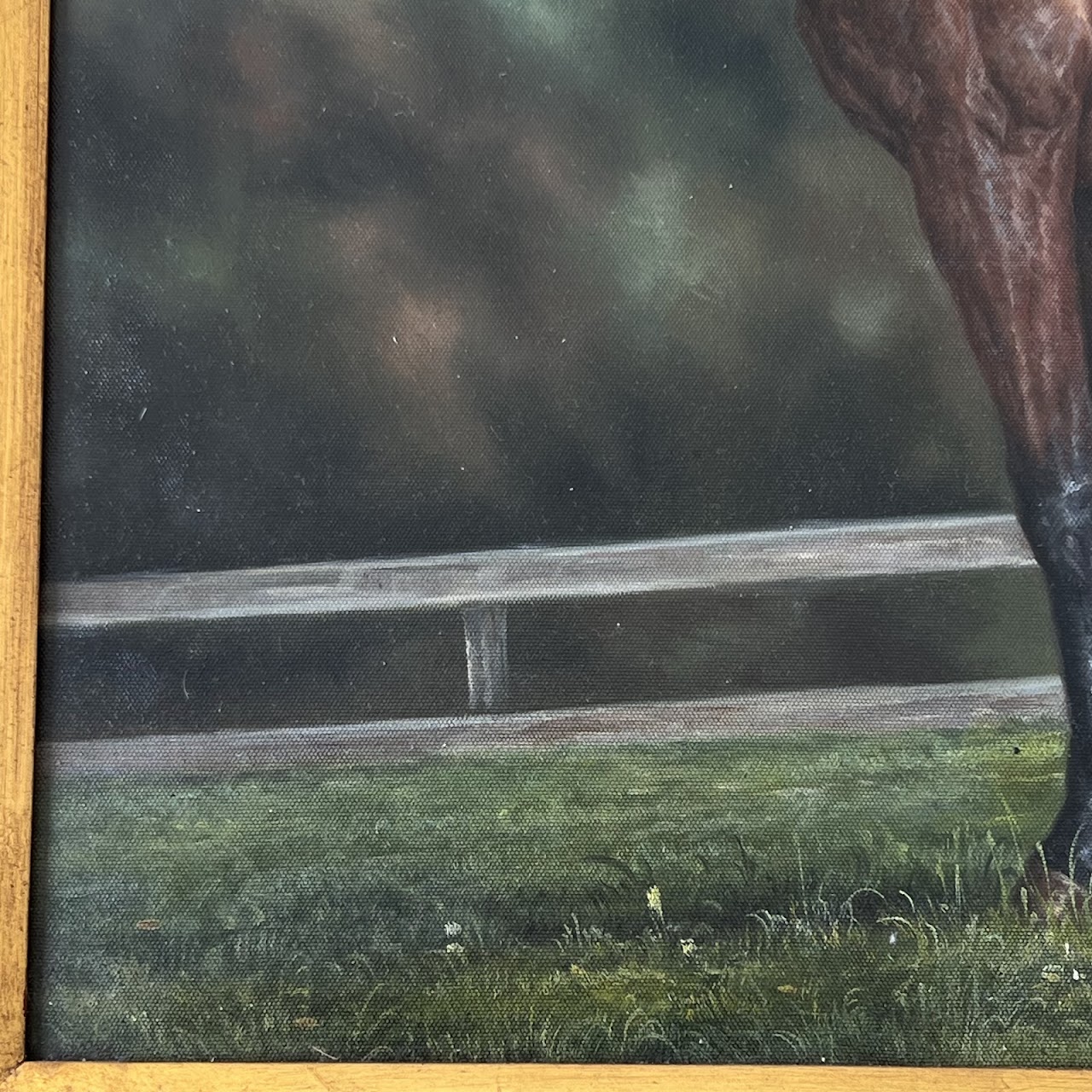 E. Blast Signed Equine Portrait Oil Painting