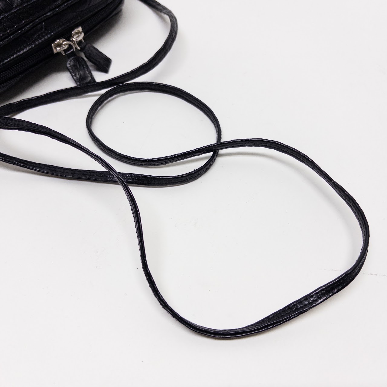 Suarez Black Leather Mini Crossbody Bag