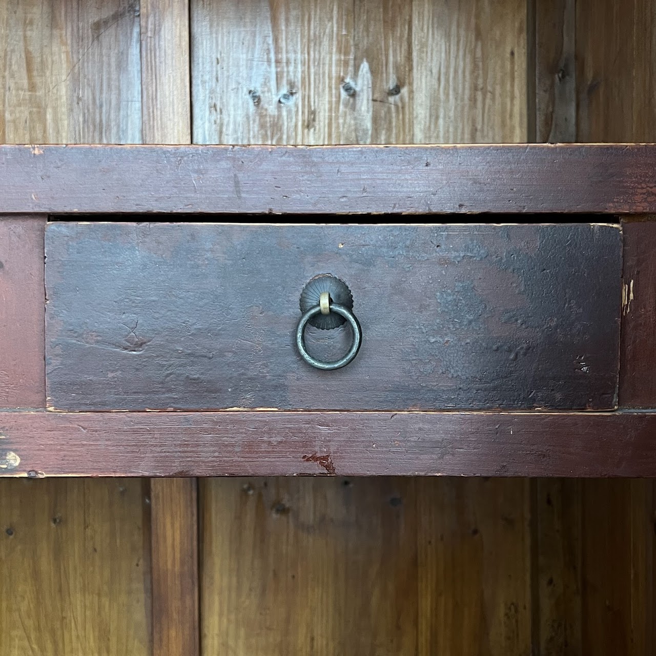 Chinese Lacquered and Hand Painted Vintage Cabinet