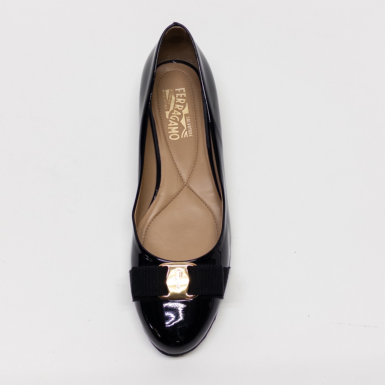 Salvatore Ferragamo Varina Patent Leather Flats