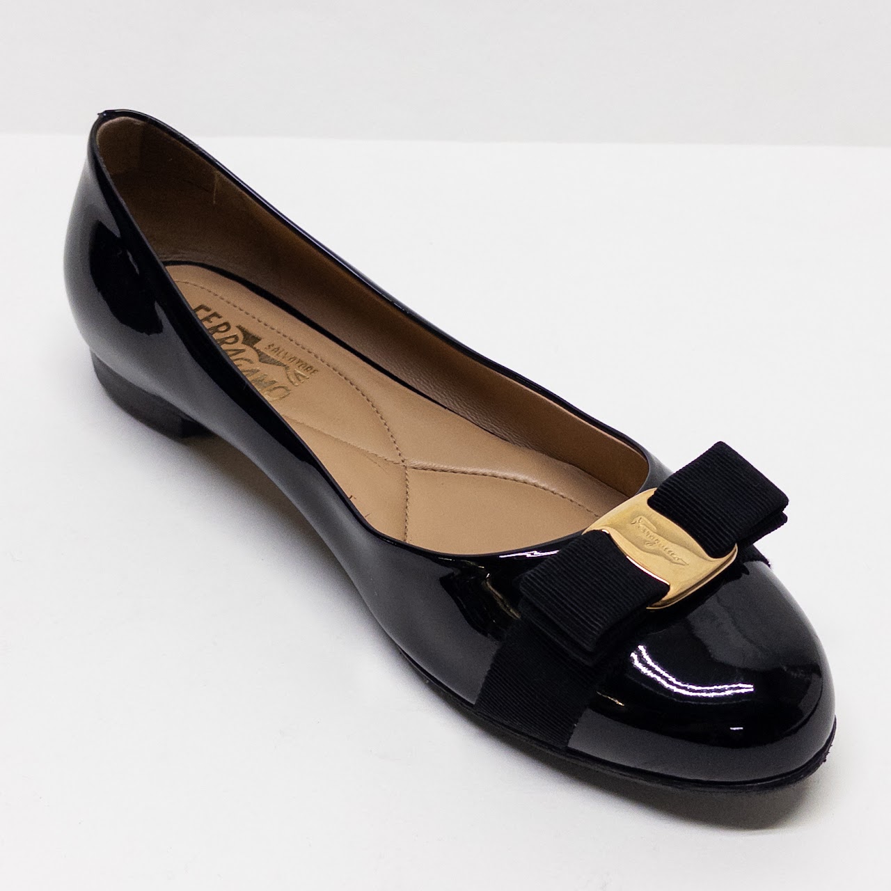 Salvatore Ferragamo Varina Patent Leather Flats