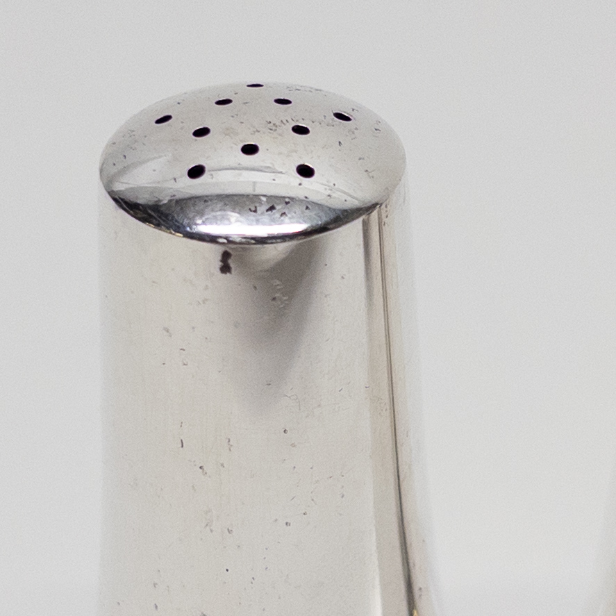 Sterling Silver Modernist Salt and Pepper Shakers