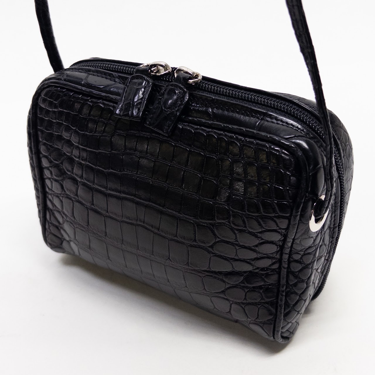 Suarez Black Leather Mini Crossbody Bag