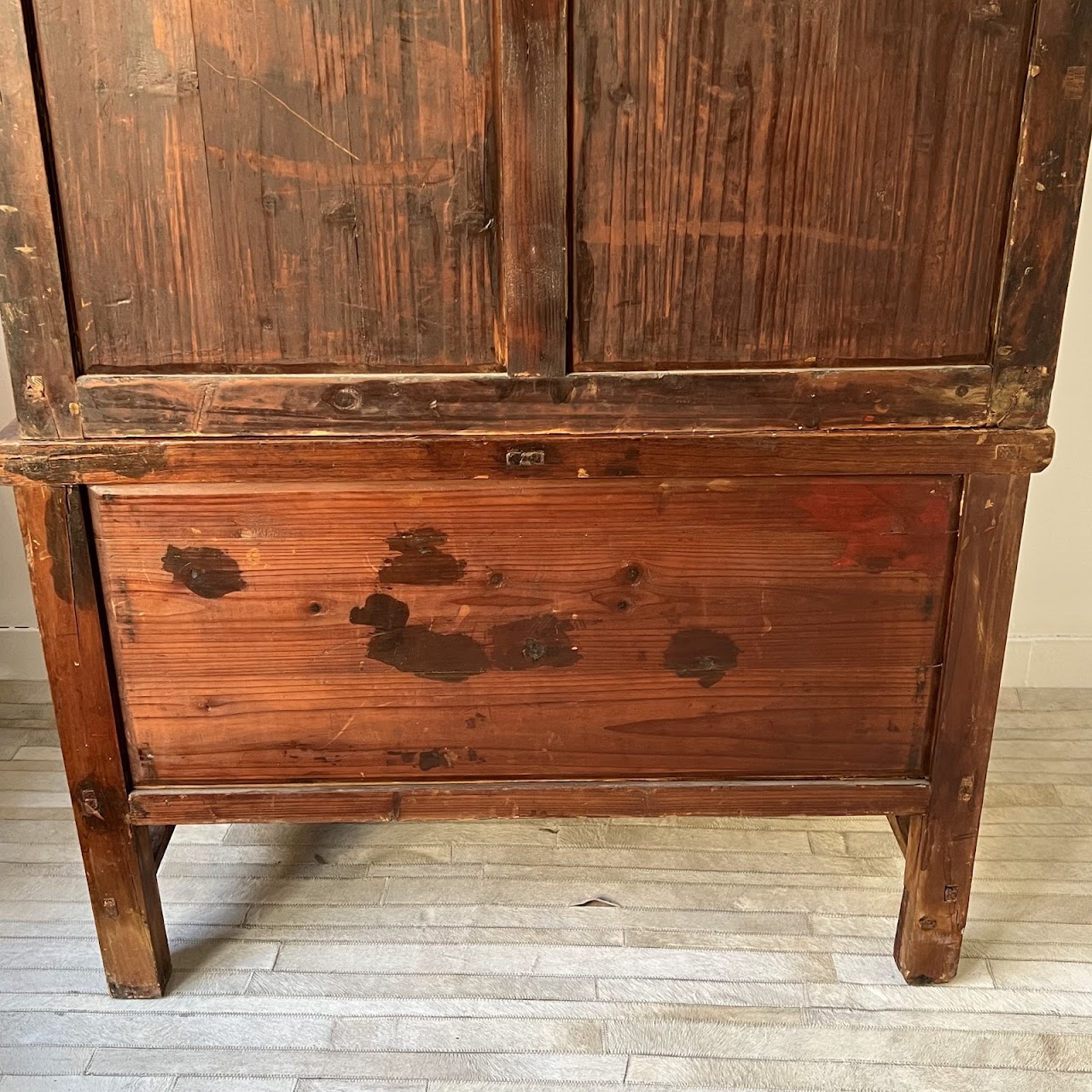 Chinese Lacquered and Hand Painted Vintage Cabinet