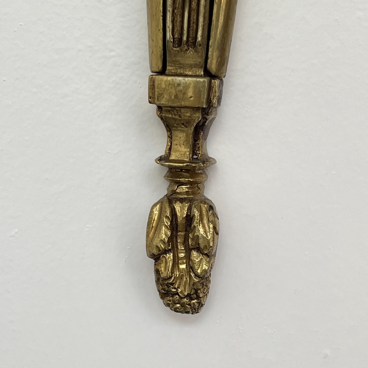 Louis XVI Style Gilt Brass Ram's Head Wall Sconce Pair