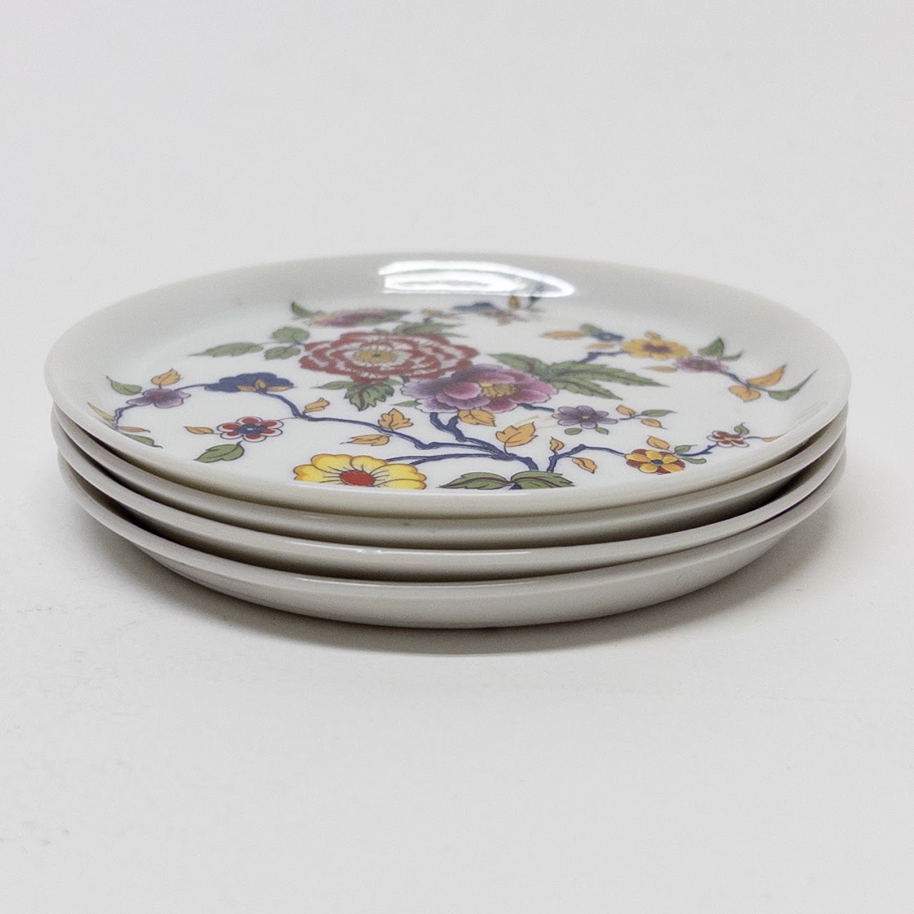 Limoges France Set of Four Floral Coasters