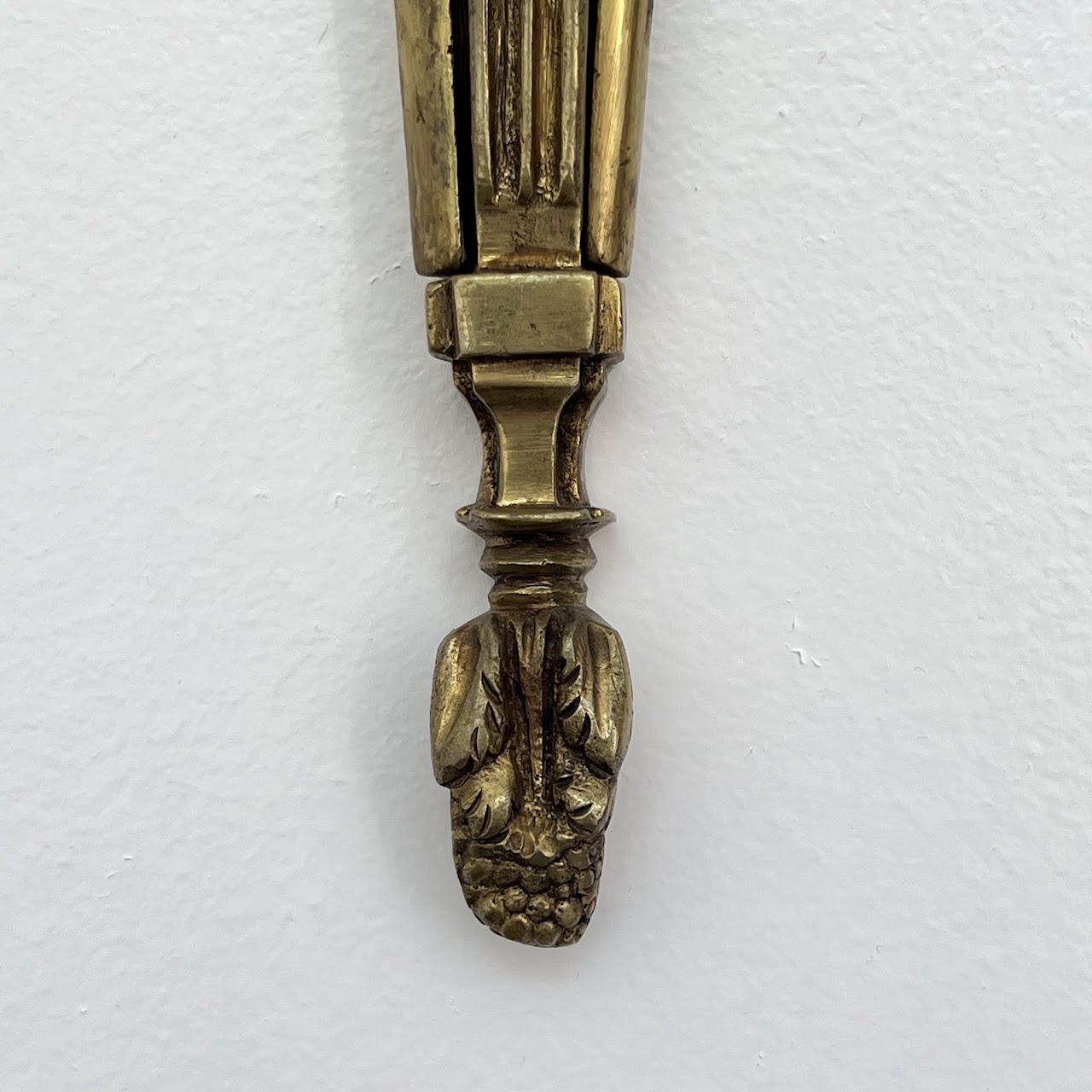 Louis XVI Style Gilt Brass Ram's Head Wall Sconce Pair