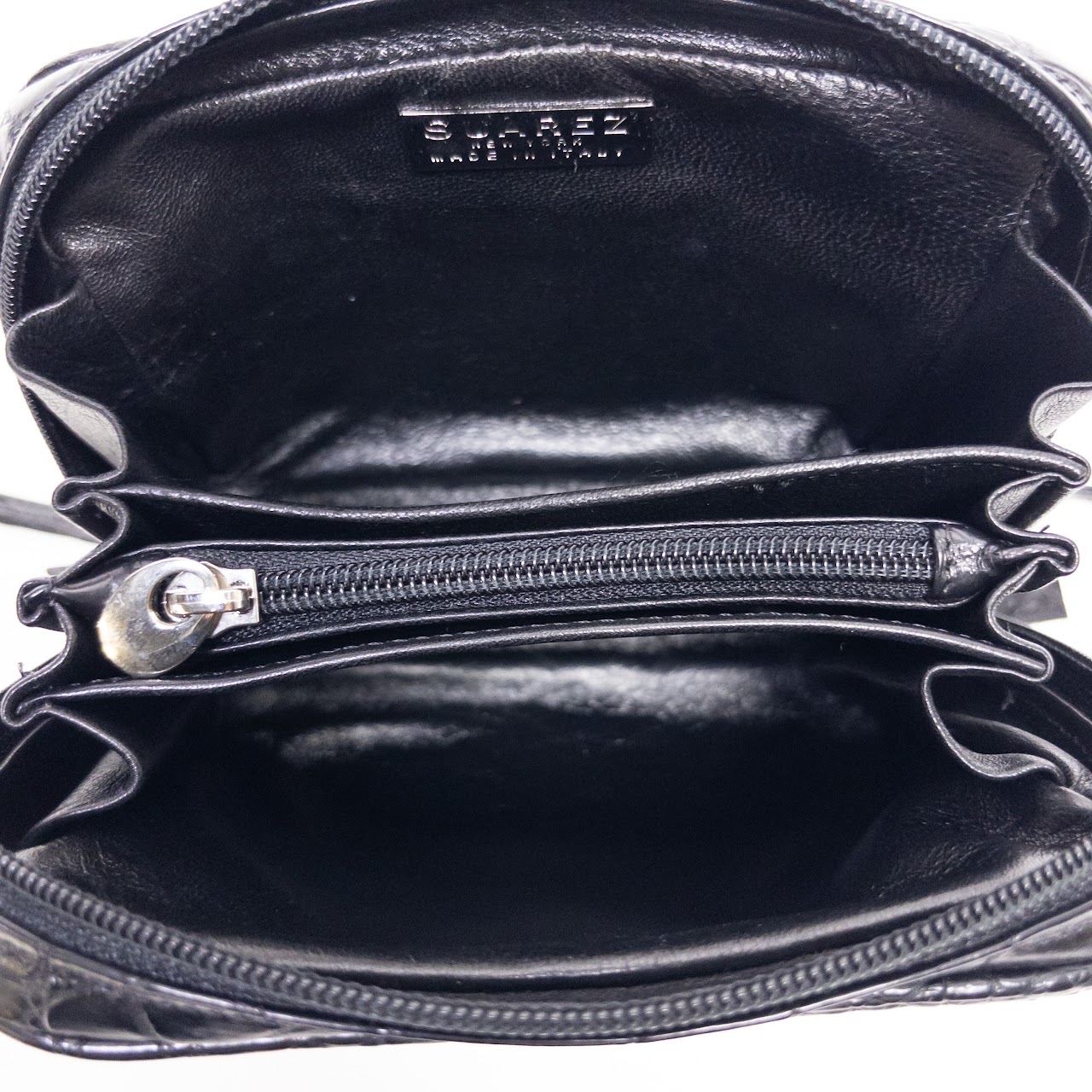 Suarez Black Leather Mini Crossbody Bag