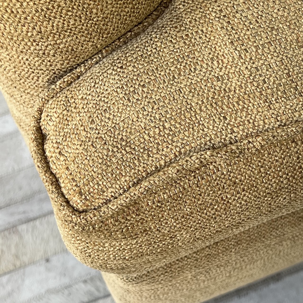 English Roll-Arm Tweed Armchair #1