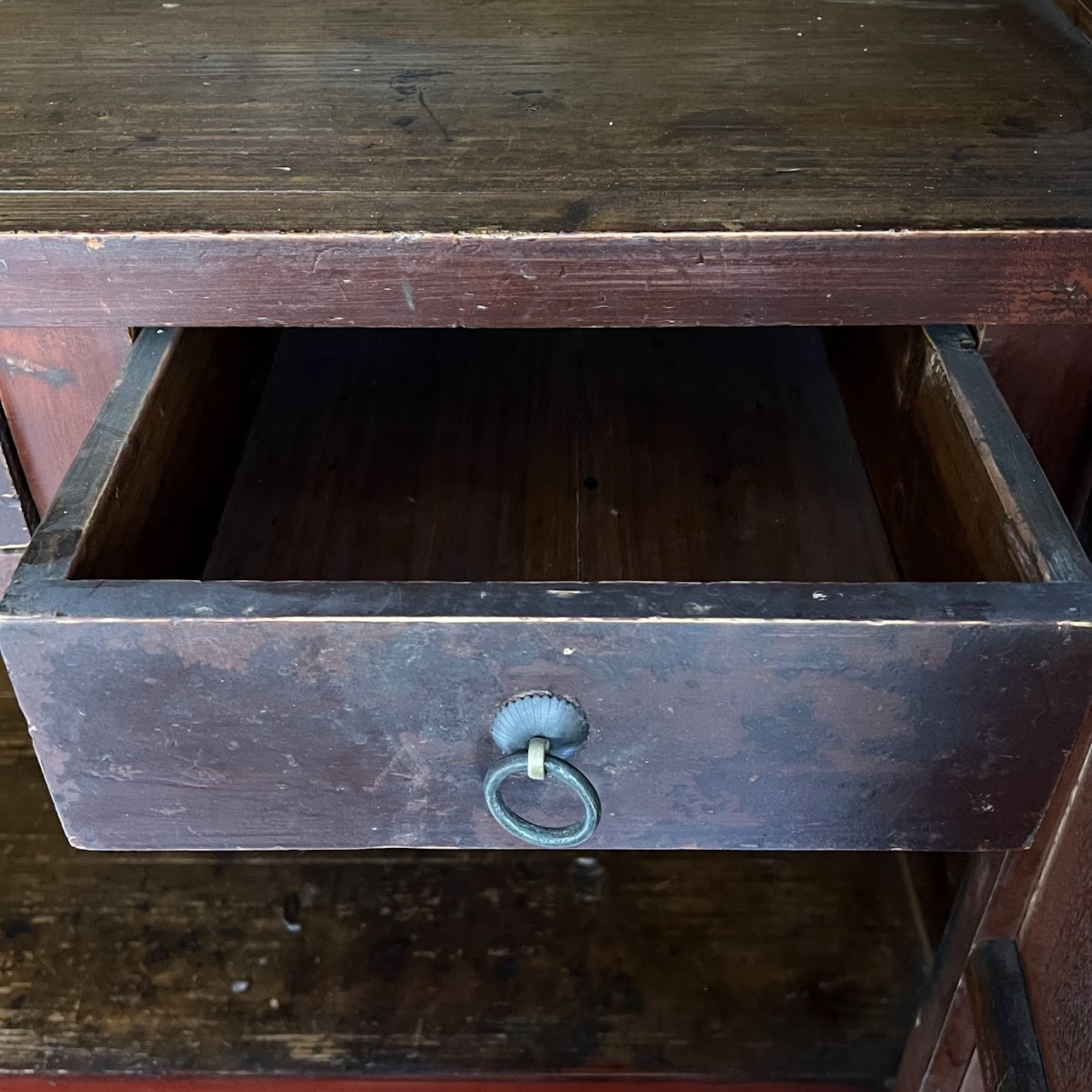 Chinese Lacquered and Hand Painted Vintage Cabinet