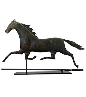 Metal Horse Weathervane Topper