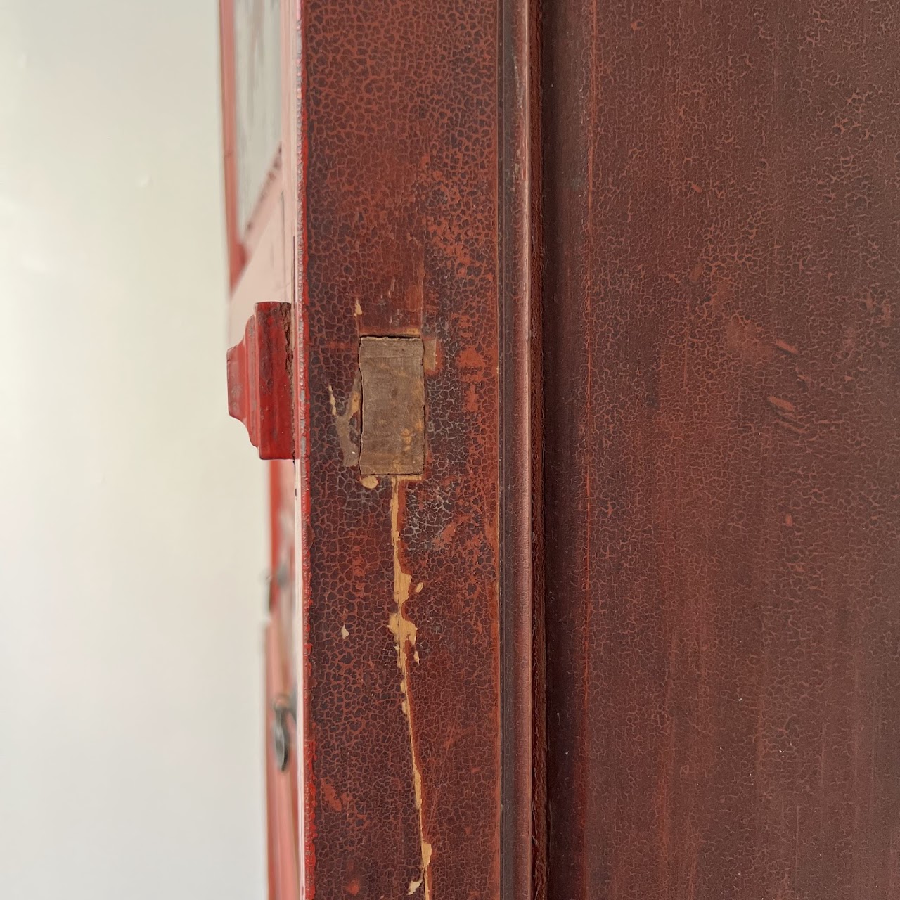 Chinese Lacquered and Hand Painted Vintage Cabinet