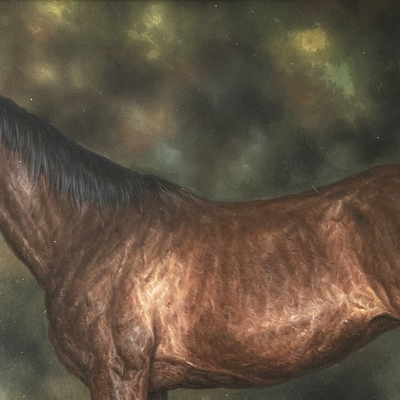 E. Blast Signed Equine Portrait Oil Painting