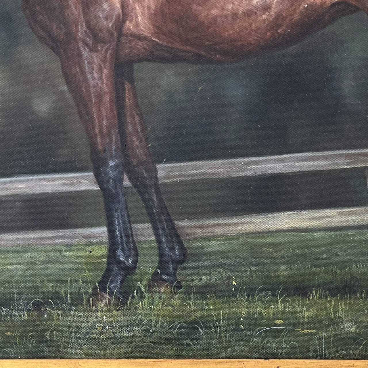 E. Blast Signed Equine Portrait Oil Painting