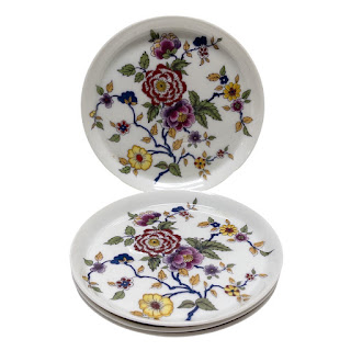 Limoges France Set of Four Floral Coasters