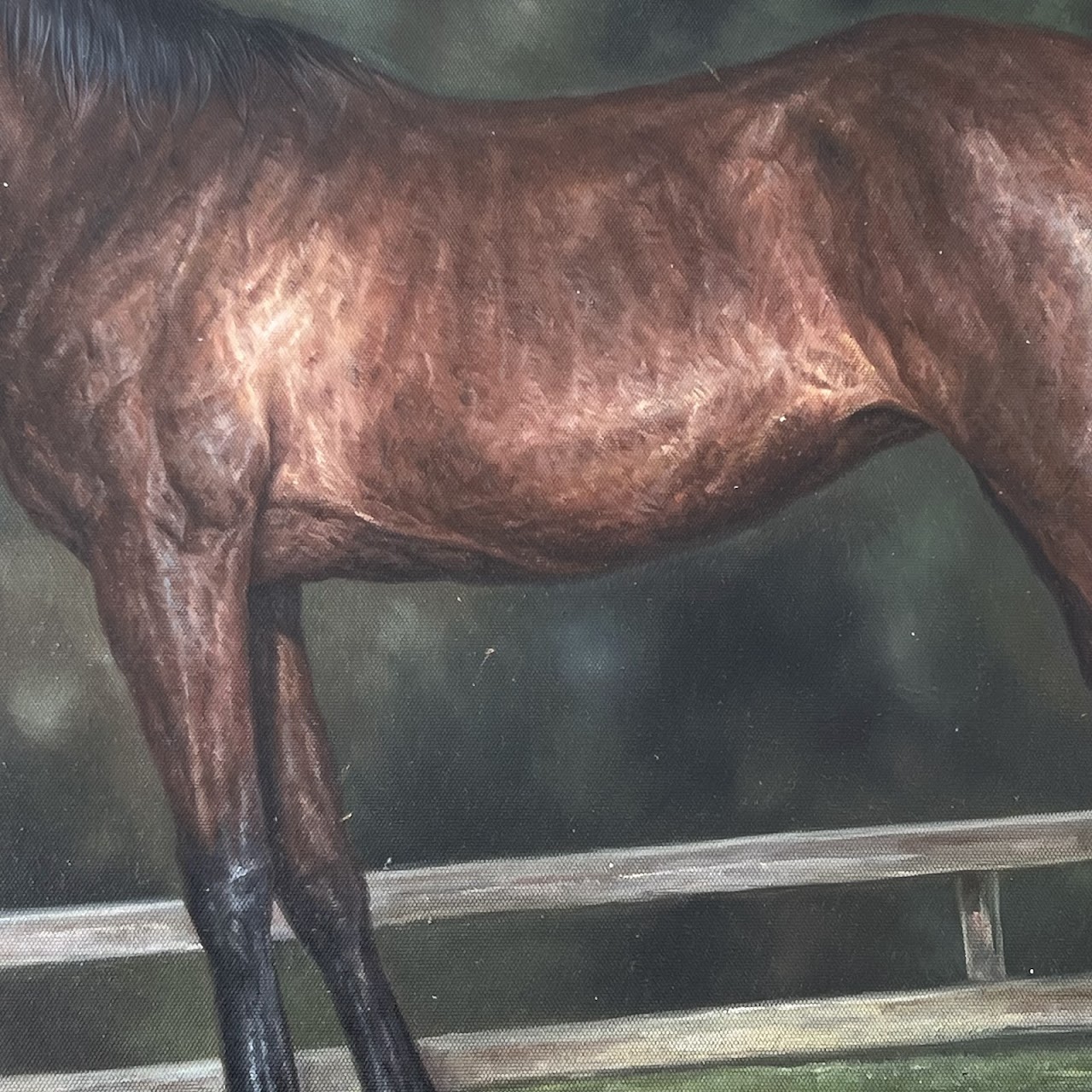 E. Blast Signed Equine Portrait Oil Painting