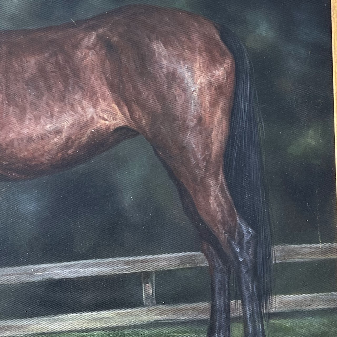 E. Blast Signed Equine Portrait Oil Painting