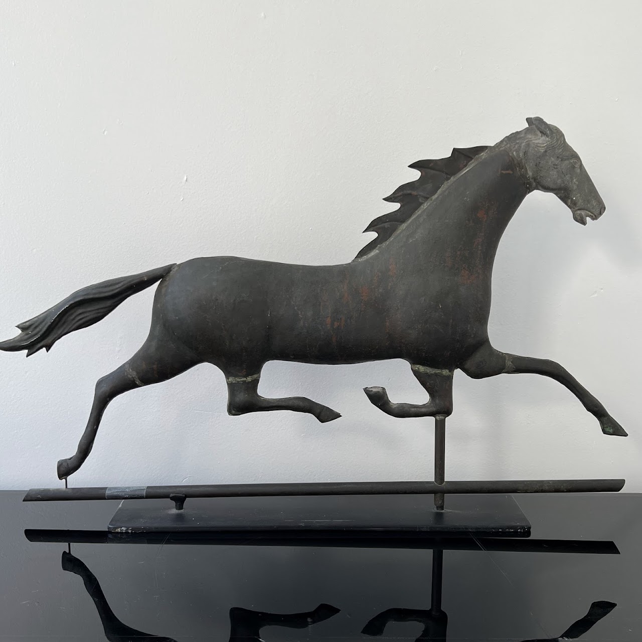 Metal Horse Weathervane Topper