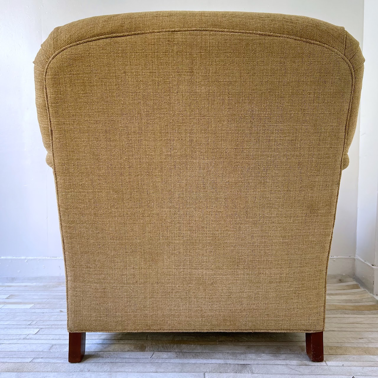 English Roll-Arm Tweed Armchair #1