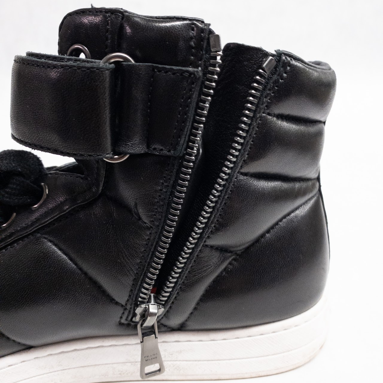 Prada Hightop Leather Sneakers