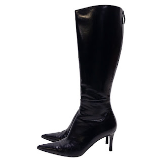 Gucci Black Split Seam Design Calf Boots