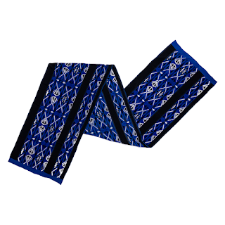 Emilio Pucci Deep Blue Patterned Scarf