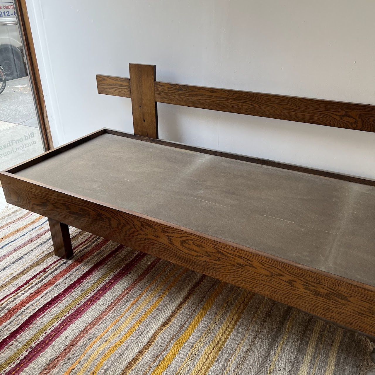 1960s Elm Pierre Chapo Style Bench Sofa