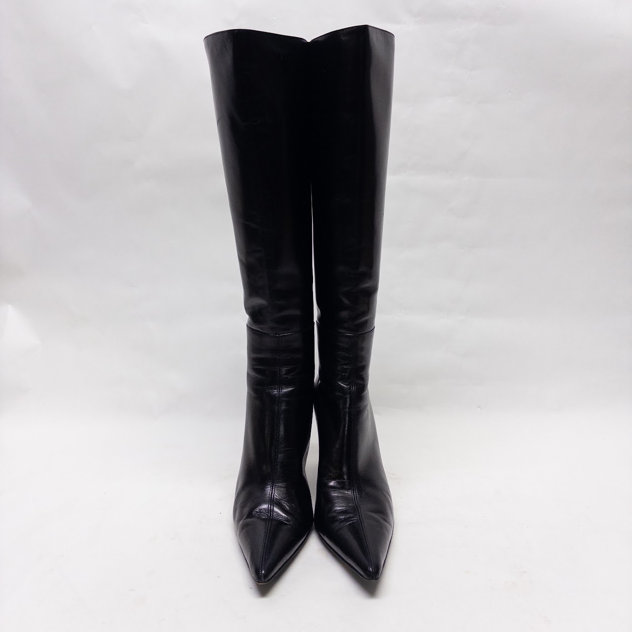 Gucci Black Split Seam Design Calf Boots