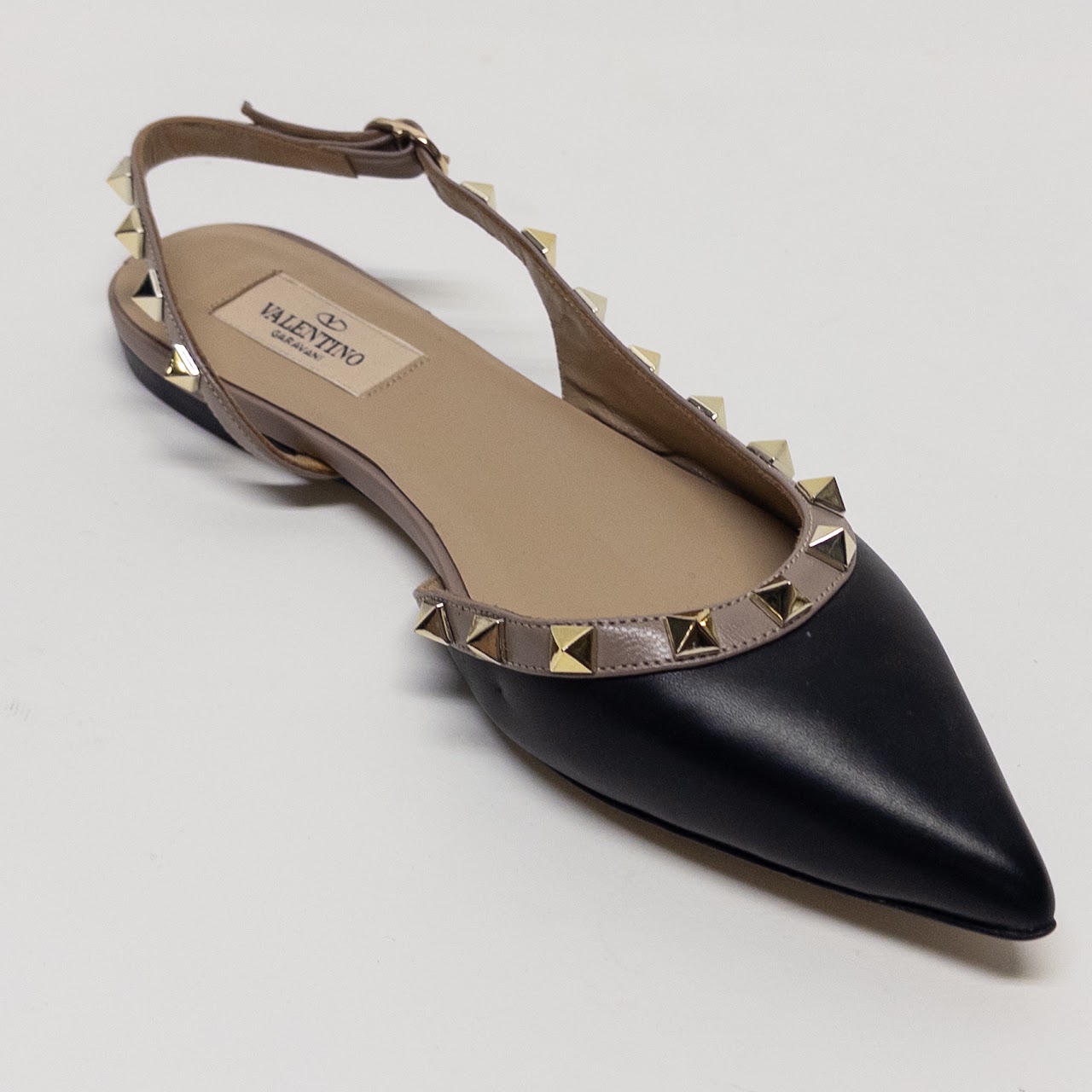 Valentino Garavani New Rockstud Slingback Flats