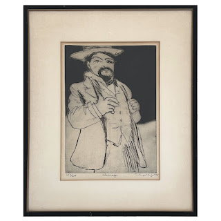 Sidney Chafetz 'Debussy' Signed Portrait Etching