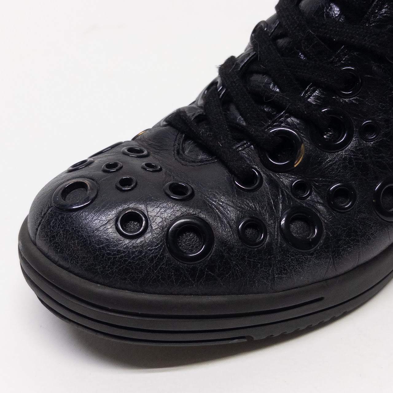 Givenchy Embellished Leather Double Layer Sneakers