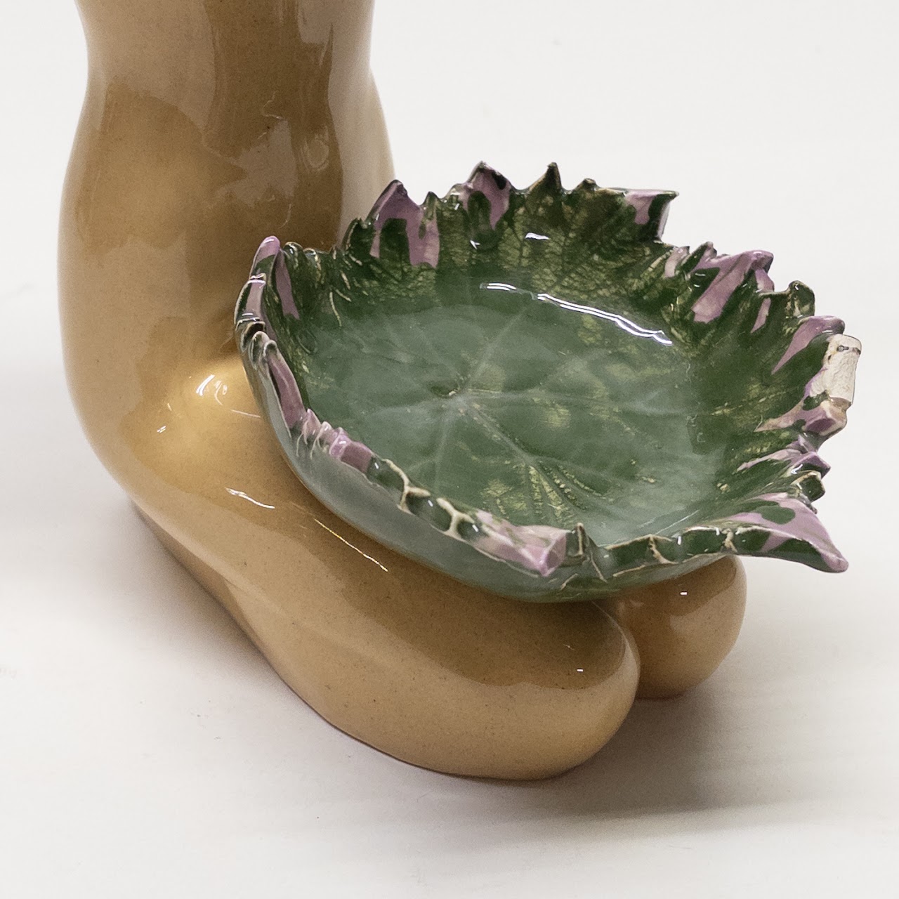 Davies Crafts Nude Figurine with Lily Pad Bowl