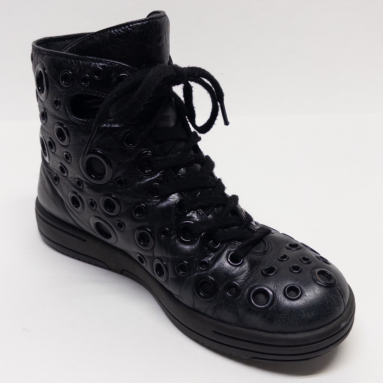 Givenchy Embellished Leather Double Layer Sneakers