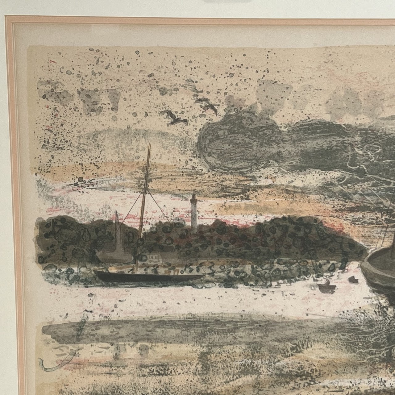 René Eugene Lairy 'Marine' Signed French Modernist Lithograph