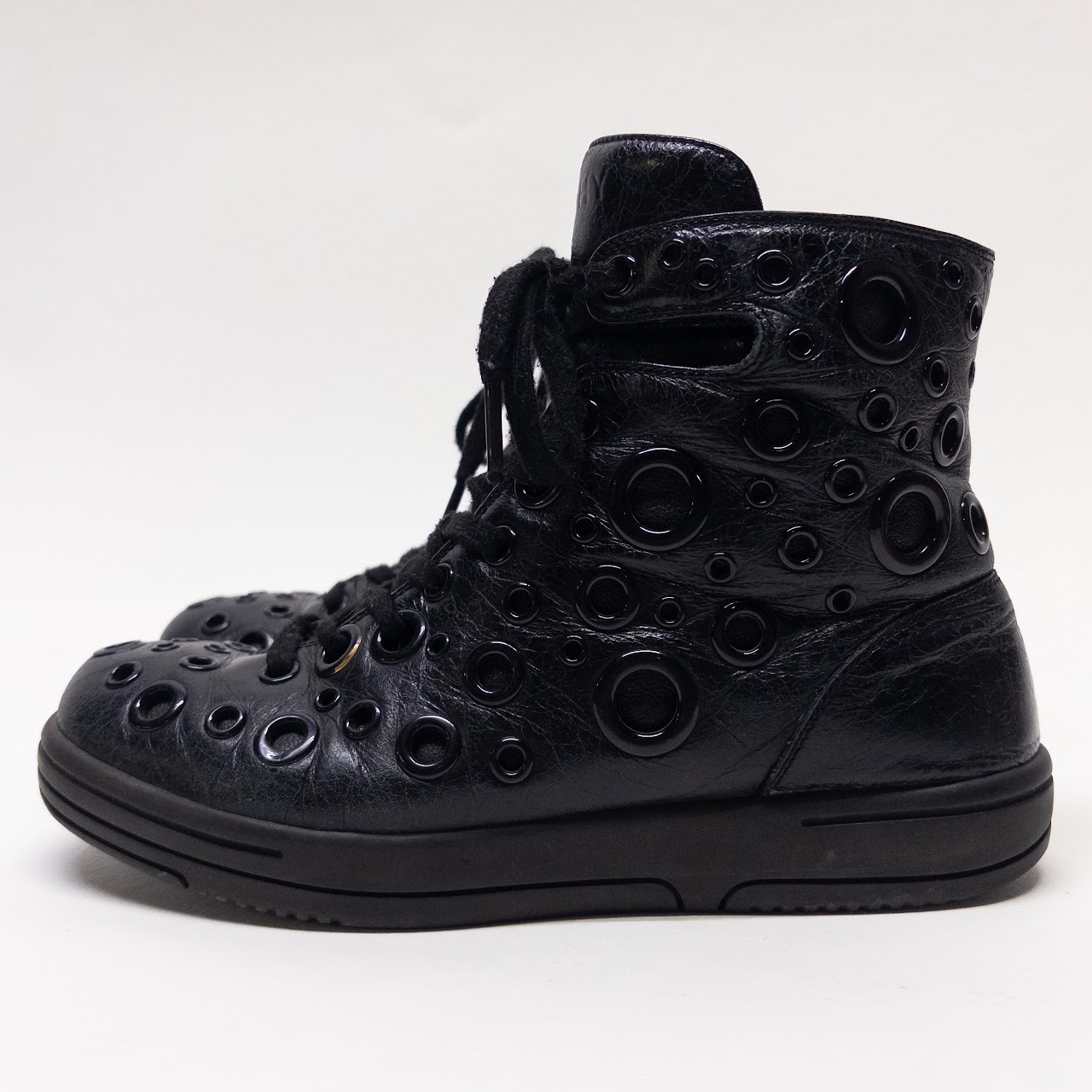 Givenchy Embellished Leather Double Layer Sneakers