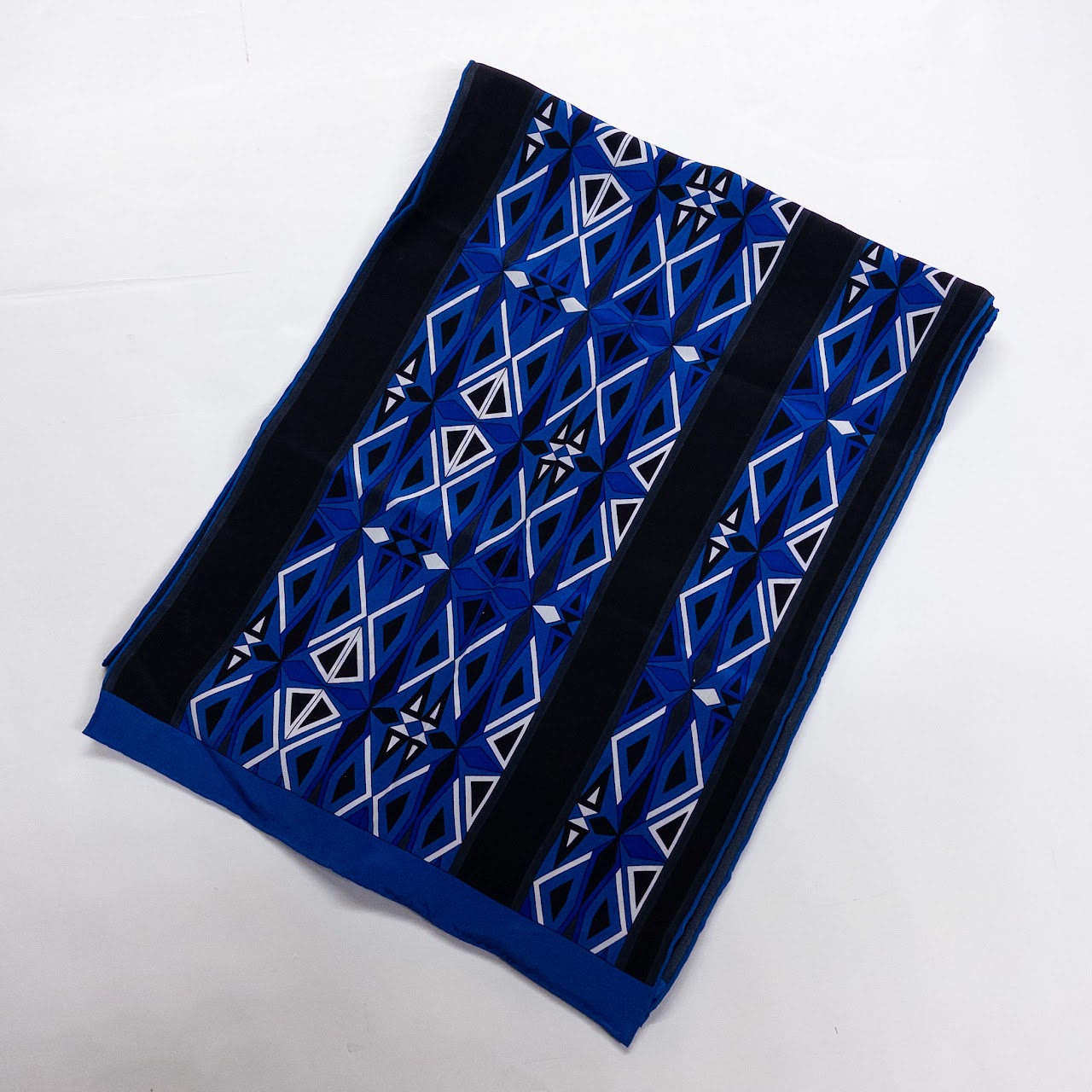 Emilio Pucci Deep Blue Patterned Scarf