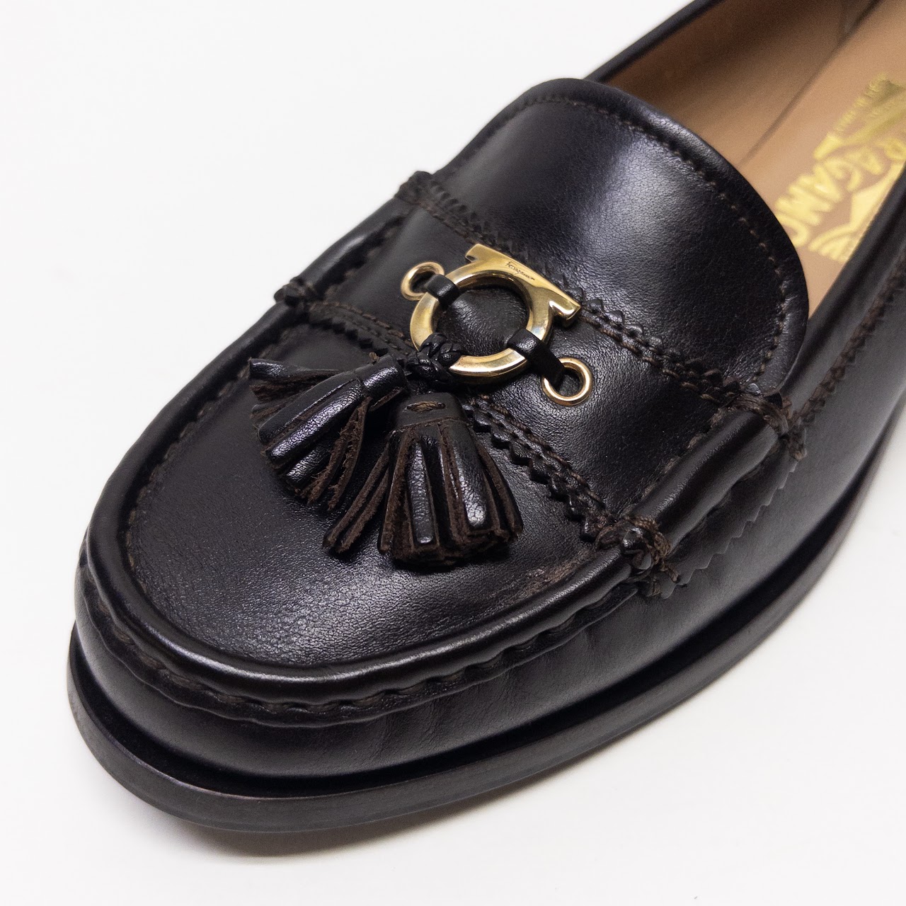 Salvatore Ferragamo Omega Charm Tassel Loafers