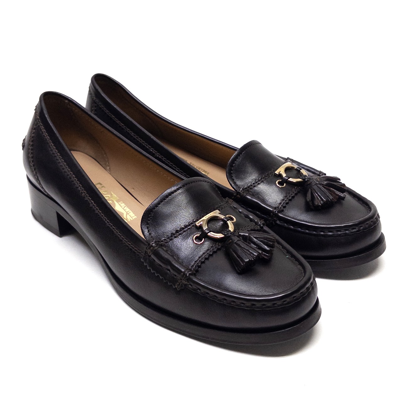 Salvatore Ferragamo Omega Charm Tassel Loafers