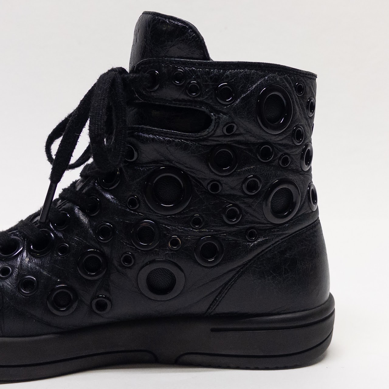 Givenchy Embellished Leather Double Layer Sneakers