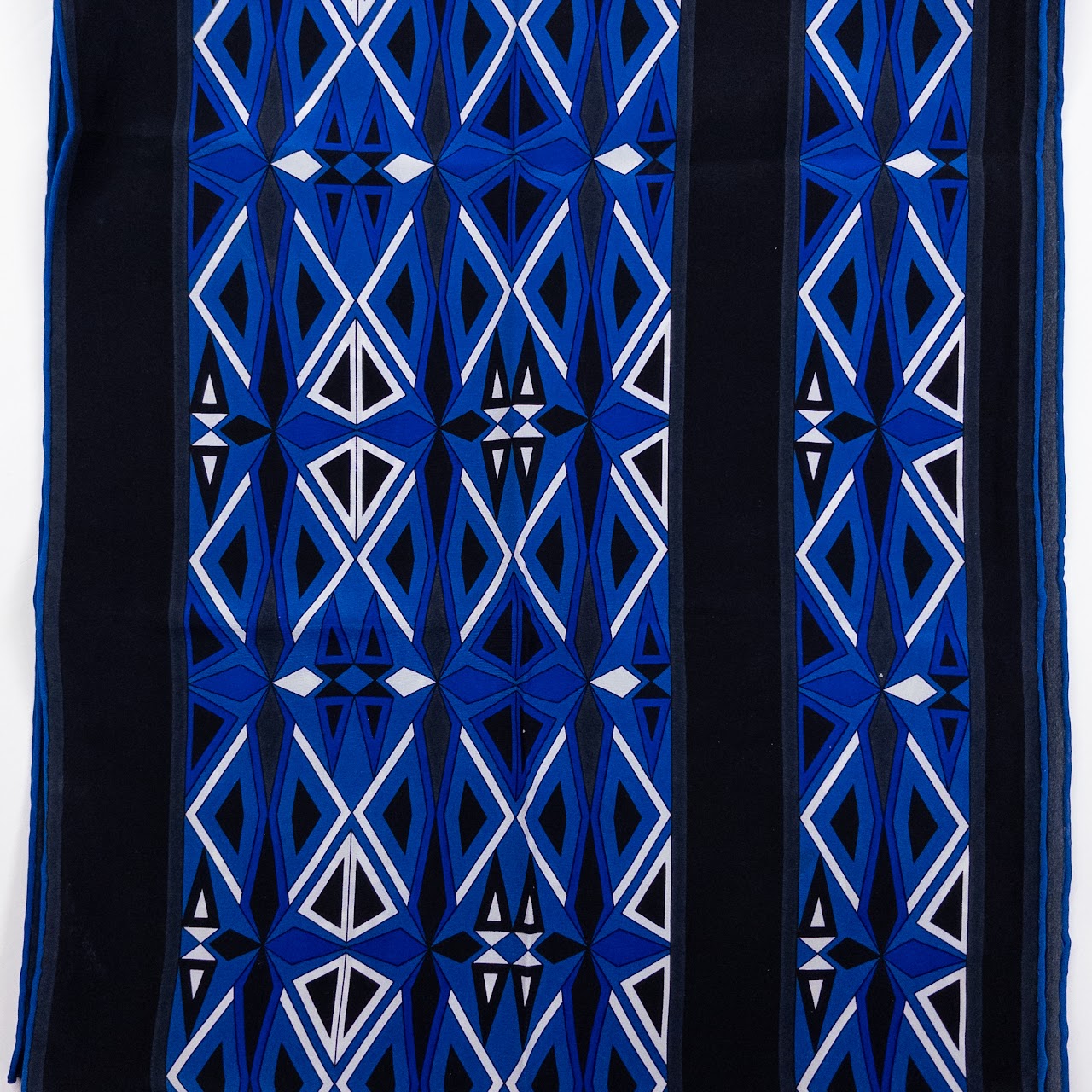 Emilio Pucci Deep Blue Patterned Scarf