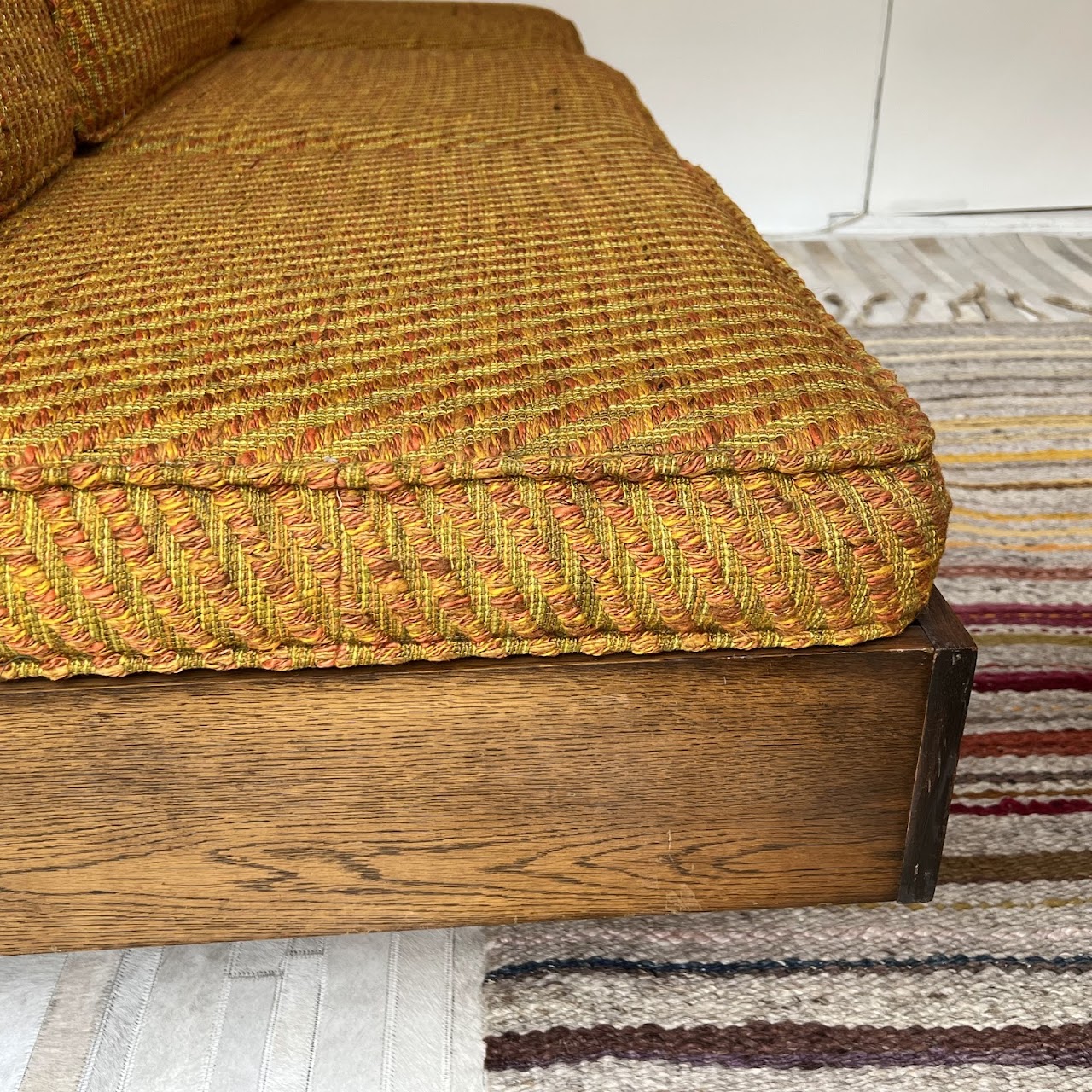 1960s Elm Pierre Chapo Style Bench Sofa