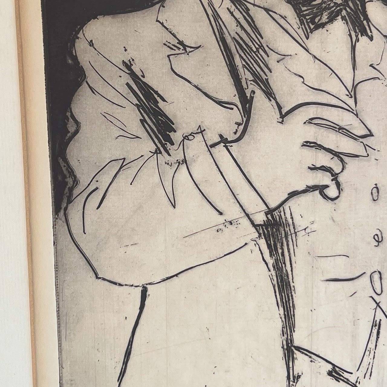 Sidney Chafetz 'Debussy' Signed Portrait Etching