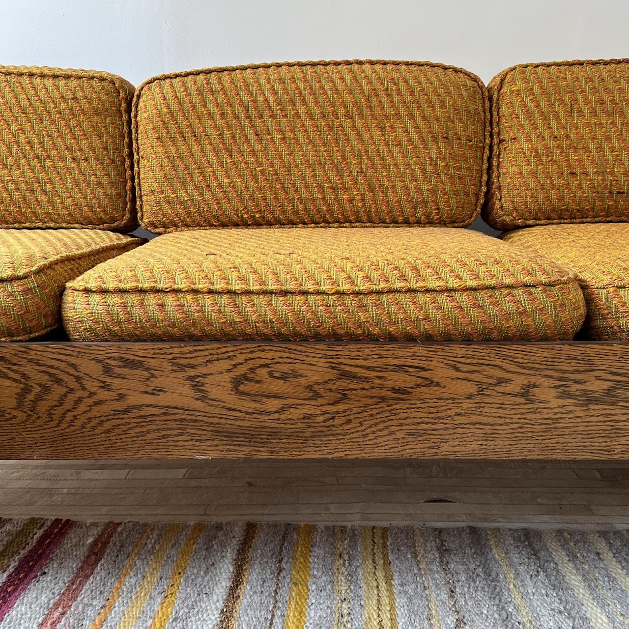 1960s Elm Pierre Chapo Style Bench Sofa