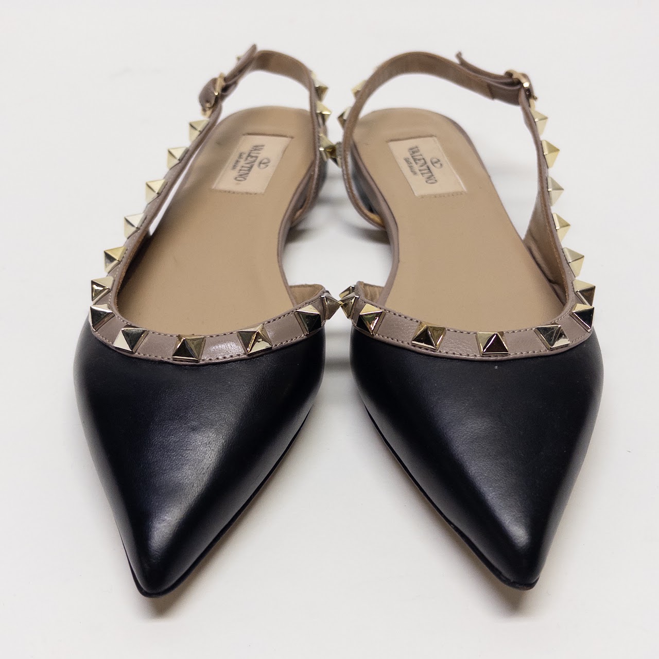 Valentino Garavani New Rockstud Slingback Flats