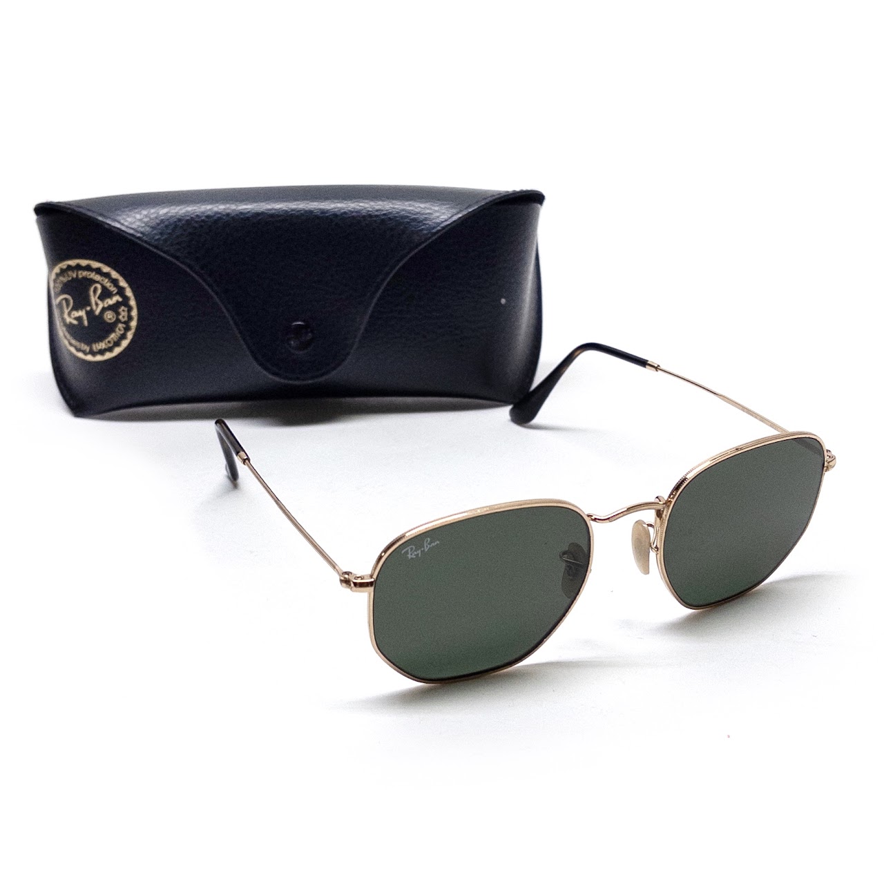 Ray -Ban Hexagonal Flat Lens Unisex Sunglasses